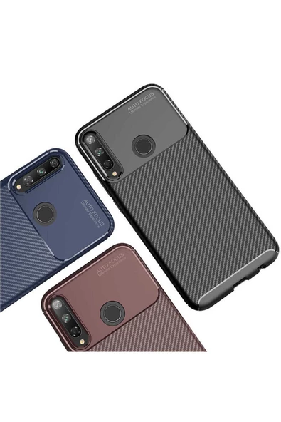 CEPCASE    Huawei P40 Lite E Kılıf Karbon Fiber Tasarım Ultra Slim Lüx Görünüm Silikon Kapak - 4