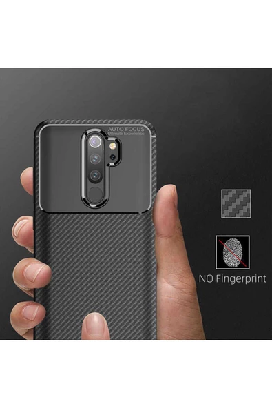 CEPCASE Xiaomi Redmi Note 8 Pro Kılıf Karbon Fiber Tasarım Ultra Slim Lüx Görünüm Silikon Kapak - 5