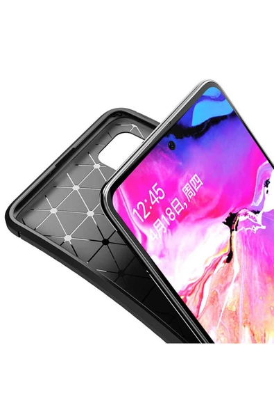 CEPCASE    Samsung Galaxy M31S Kılıf Karbon Fiber Tasarım Ultra Slim Lüx Görünüm Silikon Kapak - Resim 6
