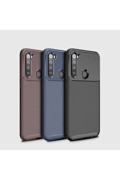 CEPCASE    Xiaomi Redmi Note 8 Kılıf Karbon Fiber Tasarım Ultra Slim Lüx Görünüm Silikon Kapak - Resim 3
