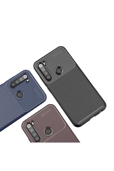CEPCASE    Xiaomi Redmi Note 8 Kılıf Karbon Fiber Tasarım Ultra Slim Lüx Görünüm Silikon Kapak - Resim 5