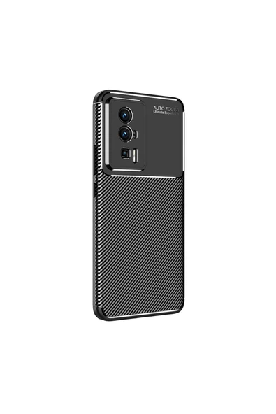 CEPCASE    Xiaomi Poco F5 Pro Kılıf Karbon Fiber Tasarım Ultra Slim Lüx Görünüm Silikon Kapak