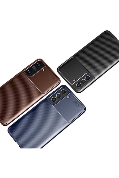 CEPCASE    Samsung Galaxy S21 FE Kılıf Karbon Fiber Tasarım Ultra Slim Lüx Görünüm Silikon Kapak - Resim 6