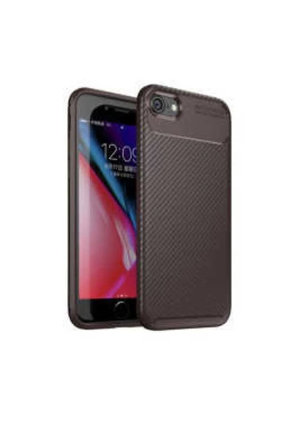 CEPCASE    Apple iPhone SE 2022 Kılıf Karbon Fiber Tasarım Ultra Slim Lüx Görünüm Silikon Kapak - Resim 2