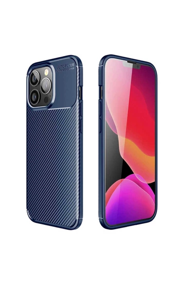 CEPCASE    Apple iPhone 13 Pro Kılıf Karbon Fiber Tasarım Ultra Slim Lüx Görünüm Silikon Kapak ürün görseli