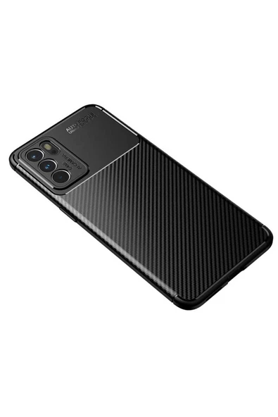CEPCASE    Oppo Reno 6 4G Kılıf Karbon Fiber Tasarım Ultra Slim Lüx Görünüm Silikon Kapak - Resim 3
