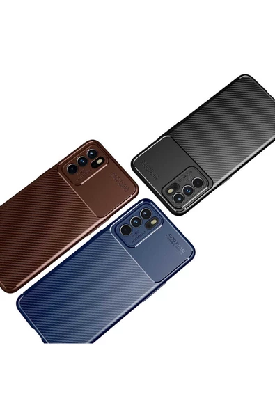 CEPCASE    Oppo Reno 6 4G Kılıf Karbon Fiber Tasarım Ultra Slim Lüx Görünüm Silikon Kapak - Resim 6