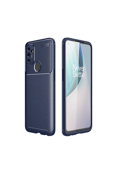 CEPCASE    One Plus Nord N100 Kılıf Karbon Fiber Tasarım Ultra Slim Lüx Görünüm Silikon Kapak - Resim 2