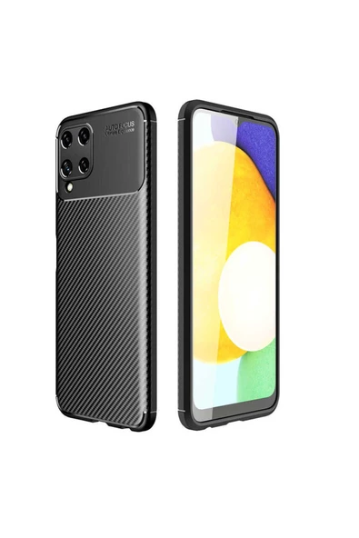 CEPCASE    Samsung Galaxy A22 4G Kılıf Karbon Fiber Tasarım Ultra Slim Lüx Görünüm Silikon Kapak ürün görseli