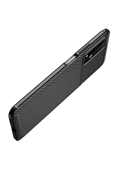 CEPCASE    Xiaomi Redmi Note 9 4G Kılıf Karbon Fiber Tasarım Ultra Slim Lüx Görünüm Silikon Kapak - Resim 4
