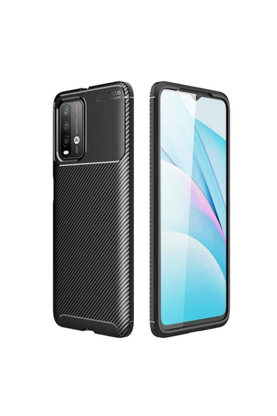 CEPCASE    Xiaomi Redmi Note 9 4G Kılıf Karbon Fiber Tasarım Ultra Slim Lüx Görünüm Silikon Kapak - Resim 2