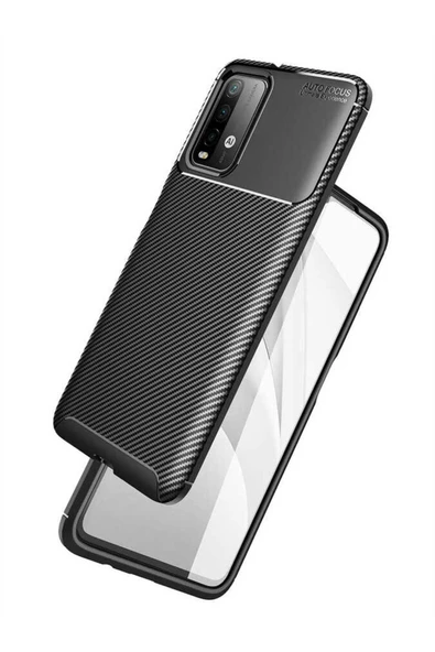 CEPCASE    Xiaomi Redmi 9T Kılıf Karbon Fiber Tasarım Ultra Slim Lüx Görünüm Silikon Kapak - Resim 6