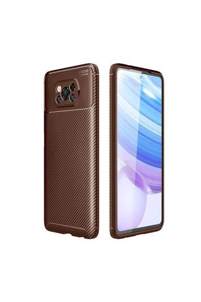 CEPCASE    Xiaomi Poco X3 Kılıf Karbon Fiber Tasarım Ultra Slim Lüx Görünüm Silikon Kapak - 2