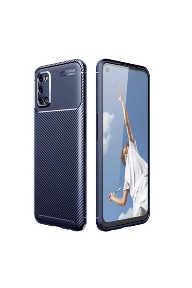 CEPCASE    Oppo A52 Kılıf Karbon Fiber Tasarım Ultra Slim Lüx Görünüm Silikon Kapak
