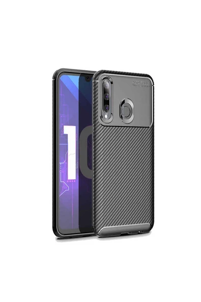 CEPCASE    Huawei Honor 20 Lite Kılıf Karbon Fiber Tasarım Ultra Slim Lüx Görünüm Silikon Kapak