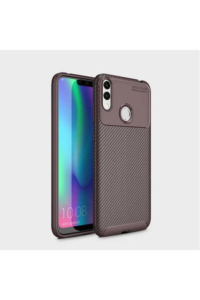 CEPCASE    Huawei Honor 8C Kılıf Karbon Fiber Tasarım Ultra Slim Lüx Görünüm Silikon Kapak - Resim 3