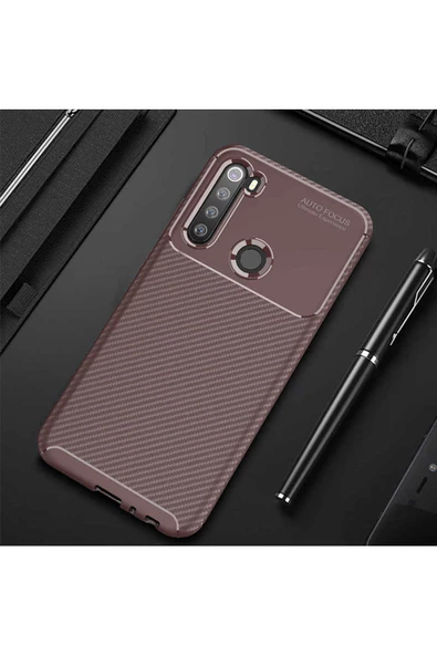 CEPCASE    Xiaomi Redmi Note 8 Kılıf Karbon Fiber Tasarım Ultra Slim Lüx Görünüm Silikon Kapak
