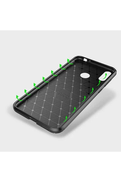 CEPCASE    Huawei Honor 8C Kılıf Karbon Fiber Tasarım Ultra Slim Lüx Görünüm Silikon Kapak - Resim 5