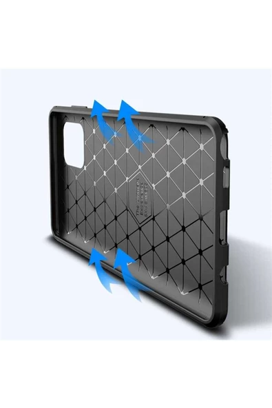 CEPCASE    Samsung Galaxy A81 (Note 10 Lite) Kılıf Karbon Fiber Tasarım Ultra Slim Lüx Görünüm Silikon Kapak - Resim 3