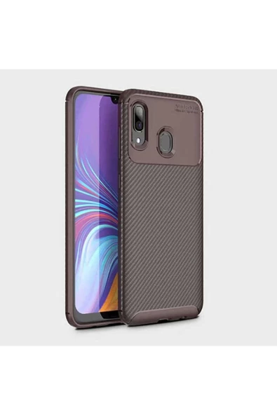 CEPCASE    Samsung Galaxy A10S Kılıf Karbon Fiber Tasarım Ultra Slim Lüx Görünüm Silikon Kapak - Resim 4
