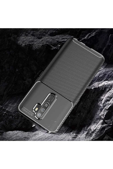 CEPCASE    Oppo A9 2020 Kılıf Karbon Fiber Tasarım Ultra Slim Lüx Görünüm Silikon Kapak - Resim 5
