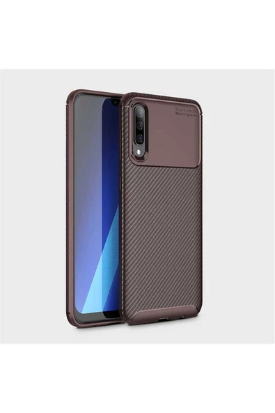 CEPCASE    Samsung Galaxy A70 Kılıf Karbon Fiber Tasarım Ultra Slim Lüx Görünüm Silikon Kapak - Resim 2