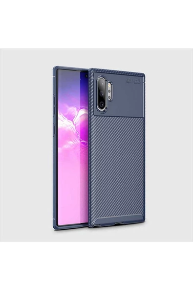 CEPCASE    Samsung Galaxy Note 10 Plus Kılıf Karbon Fiber Tasarım Ultra Slim Lüx Görünüm Silikon Kapak ürün görseli