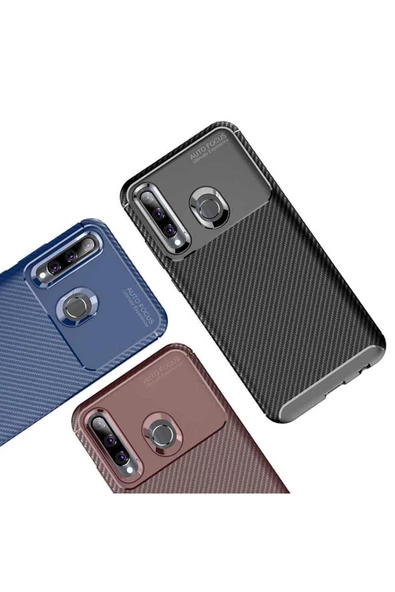 CEPCASE    Huawei Honor 20 Lite Kılıf Karbon Fiber Tasarım Ultra Slim Lüx Görünüm Silikon Kapak - Resim 3