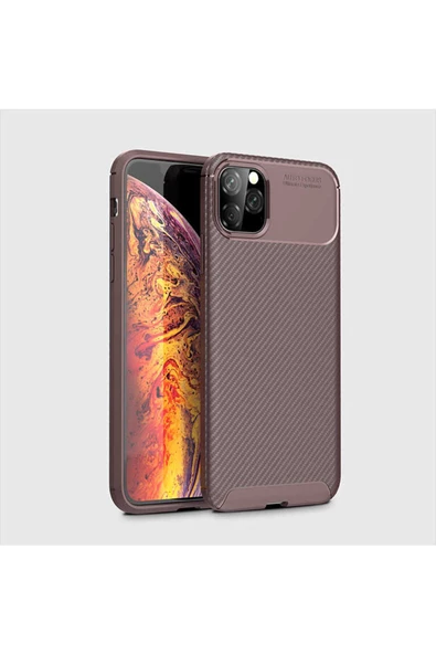 CEPCASE    Apple iPhone 11 Pro Max Kılıf Karbon Fiber Tasarım Ultra Slim Lüx Görünüm Silikon Kapak - 2