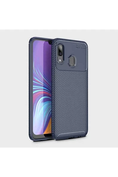 CEPCASE    Samsung Galaxy A10S Kılıf Karbon Fiber Tasarım Ultra Slim Lüx Görünüm Silikon Kapak - Resim 3