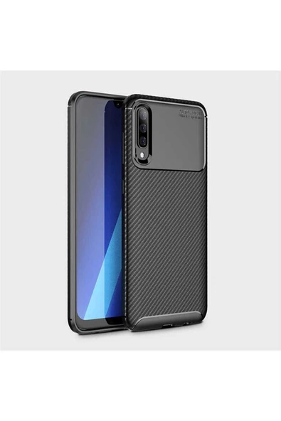 CEPCASE    Samsung Galaxy A50 Kılıf Karbon Fiber Tasarım Ultra Slim Lüx Görünüm Silikon Kapak - Resim 2