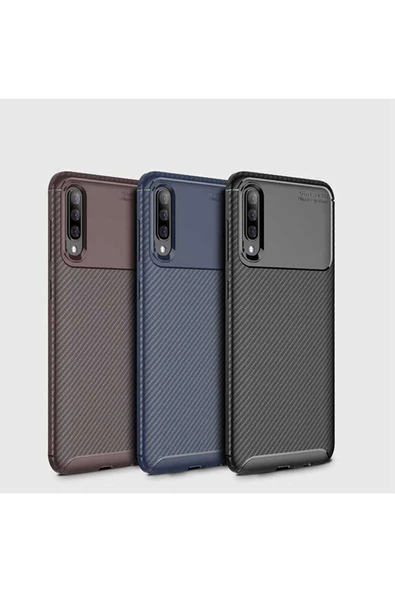 CEPCASE    Samsung Galaxy A50 Kılıf Karbon Fiber Tasarım Ultra Slim Lüx Görünüm Silikon Kapak - Resim 6
