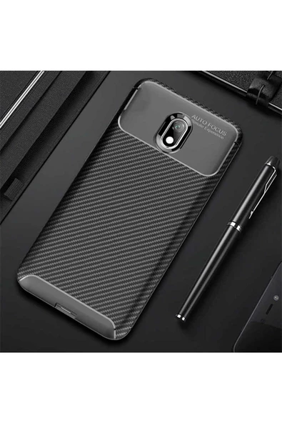 CEPCASE    Xiaomi Redmi 8A Kılıf Karbon Fiber Tasarım Ultra Slim Lüx Görünüm Silikon Kapak - 2
