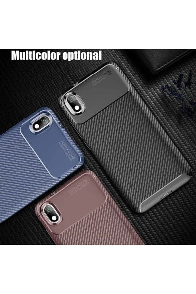 CEPCASE    Xiaomi Redmi 7A Kılıf Karbon Fiber Tasarım Ultra Slim Lüx Görünüm Silikon Kapak - Resim 6