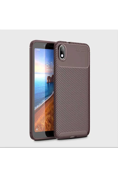 CEPCASE    Xiaomi Redmi 7A Kılıf Karbon Fiber Tasarım Ultra Slim Lüx Görünüm Silikon Kapak - Resim 4