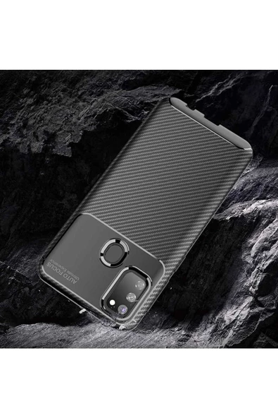 CEPCASE    Samsung Galaxy M30S Kılıf Karbon Fiber Tasarım Ultra Slim Lüx Görünüm Silikon Kapak - Resim 5