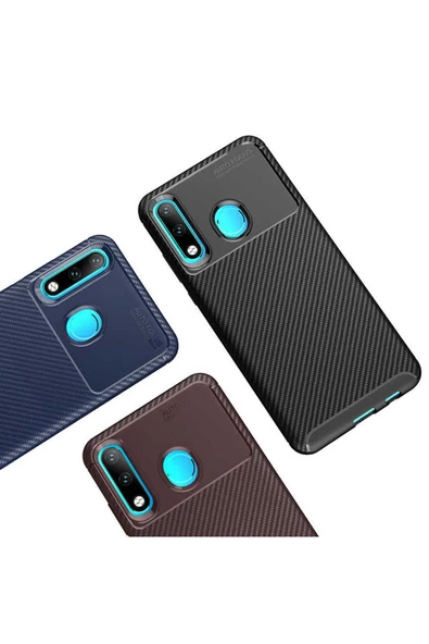CEPCASE    Huawei P30 Lite Kılıf Karbon Fiber Tasarım Ultra Slim Lüx Görünüm Silikon Kapak - Resim 5