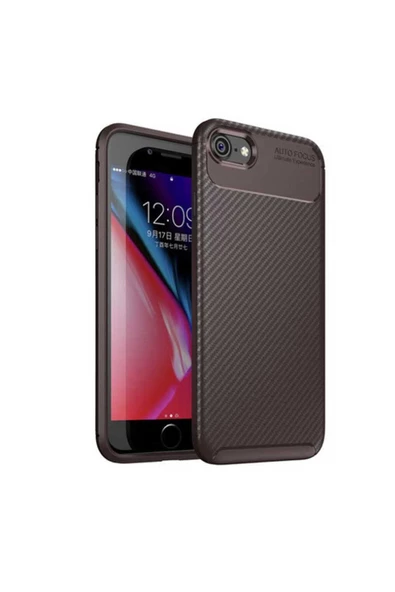 CEPCASE    Apple iPhone 8 Kılıf Karbon Fiber Tasarım Ultra Slim Lüx Görünüm Silikon Kapak - Resim 2