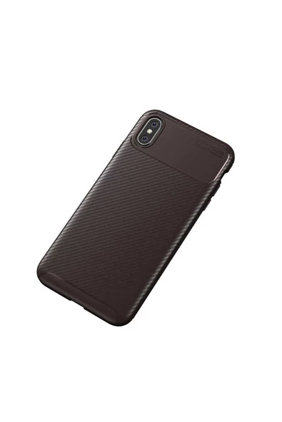 CEPCASE    Apple iPhone X Kılıf Karbon Fiber Tasarım Ultra Slim Lüx Görünüm Silikon Kapak ürün görseli