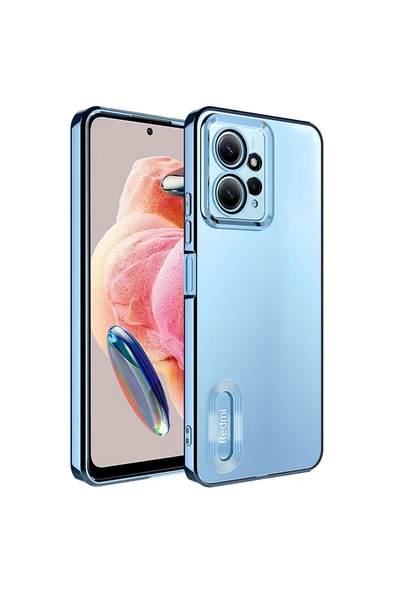 CEPCASE    Xiaomi Redmi Note 12 4G Uyumlu Kılıf Kamera Korumalı Logo Gösteren New fashion Tam Kalıp Kapak