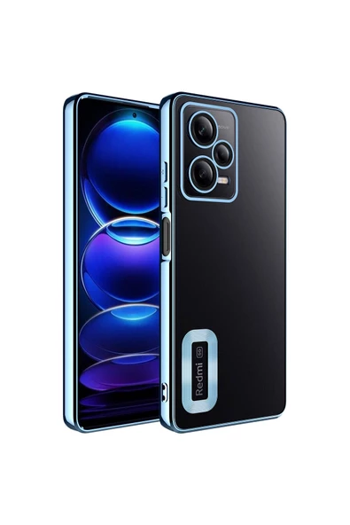 CEPCASE    Xiaomi Redmi Note 12 5G Uyumlu Kılıf Kamera Korumalı Logo Gösteren New fashion Tam Kalıp Kapak