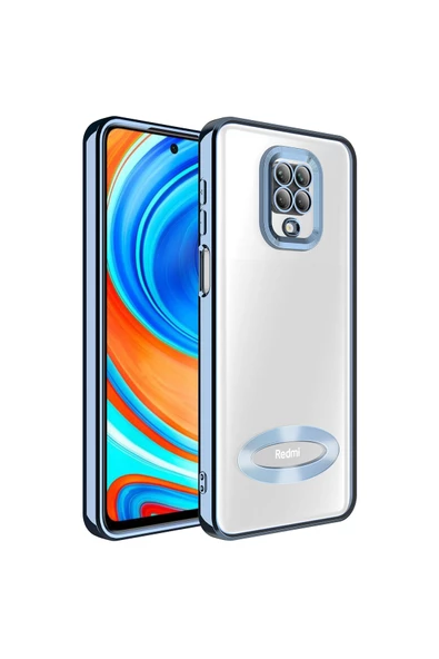 CEPCASE    Xiaomi Redmi Note 9 Pro Uyumlu  Kılıf Kamera Korumalı Logo Gösteren New fashion Tam Kalıp Kapak