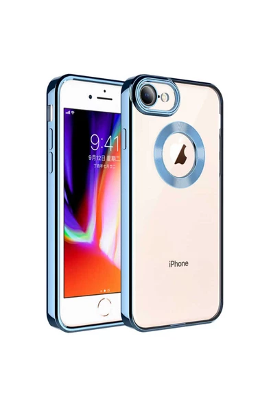 CEPCASE    iPhone 8 Uyumlu Kılıf Kamera Korumalı Logo Gösteren New fashion Tam Kalıp Kapak