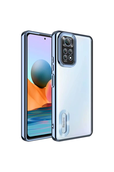 CEPCASE    Xiaomi Redmi Note 11S Global Kılıf Kamera Korumalı Logo Gösteren New fashion Tam Kalıp Kapak - Resim 2