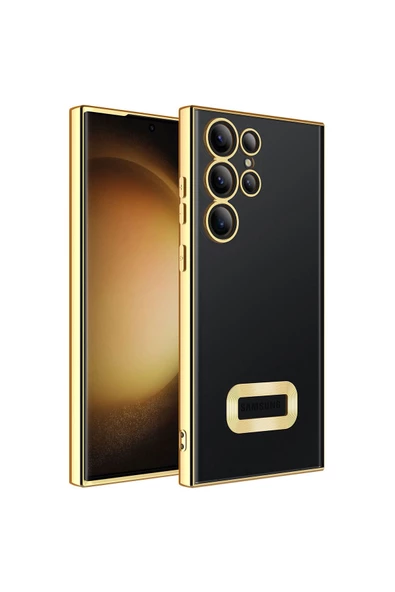 CEPCASE    Samsung Galaxy S23 Ultra Kılıf Kamera Korumalı Logo Gösteren New fashion Tam Kalıp Kapak - Resim 2