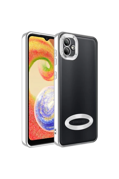 CEPCASE    Samsung Galaxy A04 Kılıf Kamera Korumalı Logo Gösteren New fashion Tam Kalıp Kapak - Resim 2
