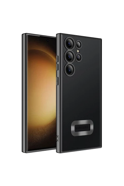 CEPCASE    Samsung Galaxy S23 Ultra Kılıf Kamera Korumalı Logo Gösteren New fashion Tam Kalıp Kapak ürün görseli