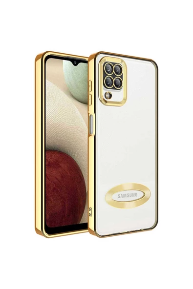 CEPCASE    Samsung Galaxy M12 Kılıf Kamera Korumalı Logo Gösteren New fashion Tam Kalıp Kapak - Resim 2
