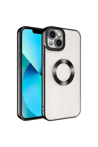 CEPCASE    Apple iPhone 14 Kılıf Kamera Korumalı Logo Gösteren New fashion Tam Kalıp Kapak