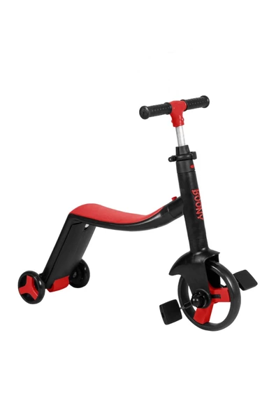 Çekirdek Zeka Boony Kırmızı Çocuk Scooter- Bisiklet 1 Ürün 3 Özellik 50 Kg Taşıma Kapasiteli - 5